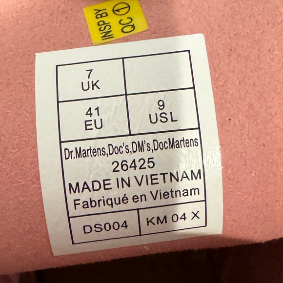 Dr Martens Lace Up Boots 1460 Pale Pink LUCIDO+PATENT LAMPER LEATHER SZ 10 - Picture 11 of 15